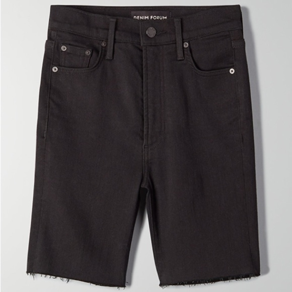 Denim Forum The Lola Bike Shorts Black